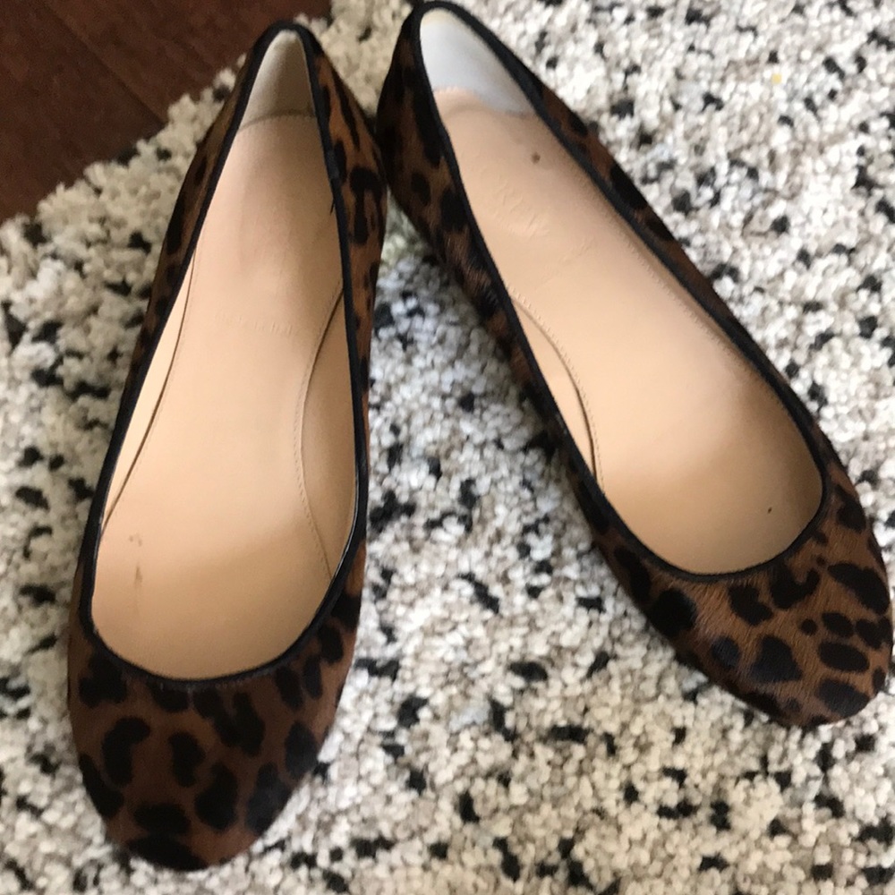 J. Crew leopard low heel size 6